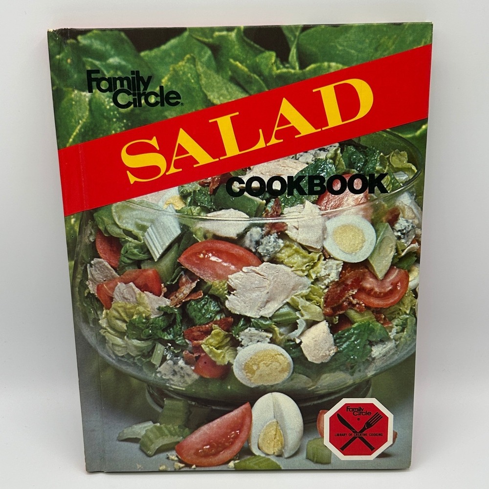 Family Circle Salad Cookbook Vintage 1970s Recipes Hardcover Illustrated